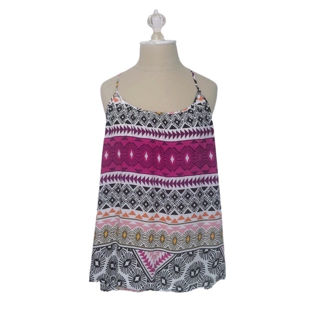 Old Navy Global Multi Colored X Back Crop Cami Size XL
